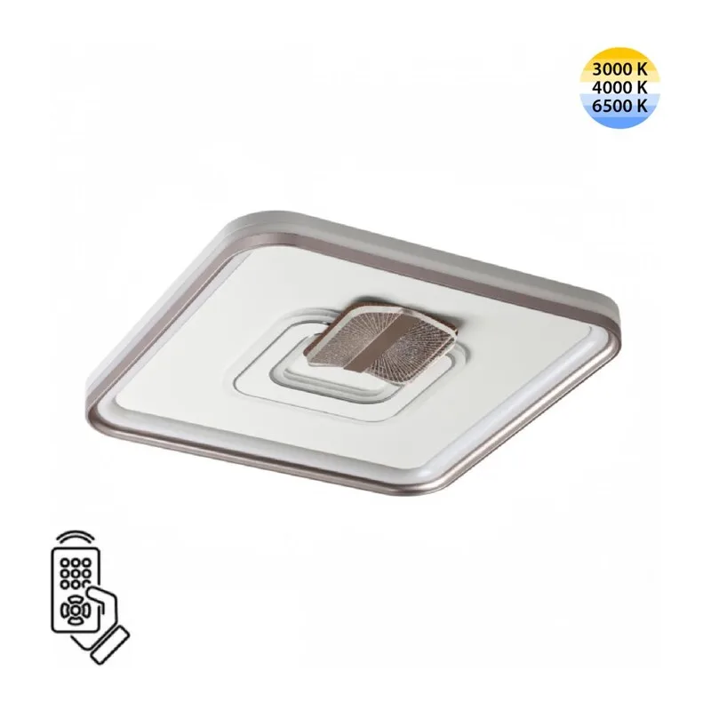 7786/85L PIKO LED SN 607 Светильник металл/белый/бронза LED 85Вт 3000-6500K 490х490 IP20 пульт ДУ GEMINI