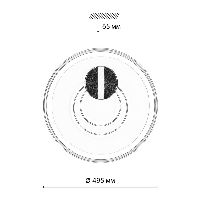 7787/85L PIKO LED SN 607 Светильник металл/белый/бронза LED 85Вт 3000-6500K D495 IP20 пульт ДУ GEMINI 3