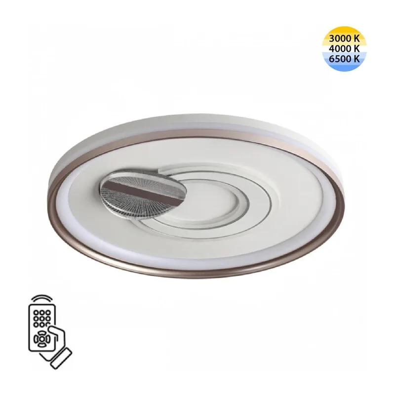 7787/85L PIKO LED SN 607 Светильник металл/белый/бронза LED 85Вт 3000-6500K D495 IP20 пульт ДУ GEMINI