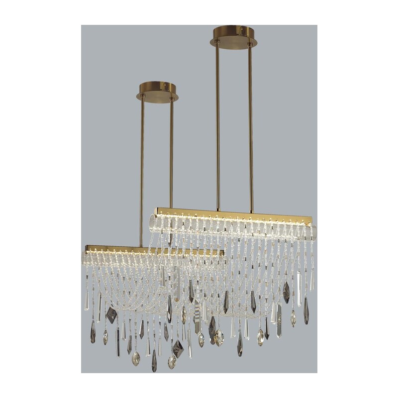 5420/48L HALL ODL_EX25 065 античная бронза/металл/стекло/хрусталь Люстра LED 2*24W (два вывода) 4000K 2239Лм AFINA