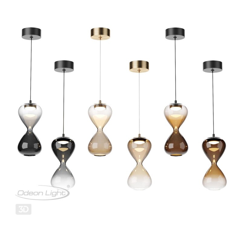 5092/4LA PENDANT ODL25 357 черный/дымчатый градиент/прозрачн./металл/стекло Подвес LED 4W 4000K 388Лм GLESSI 2