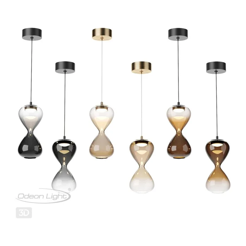 5092/4LA PENDANT ODL25 357 черный/дымчатый градиент/прозрачн./металл/стекло Подвес LED 4W 4000K 388Лм GLESSI 4