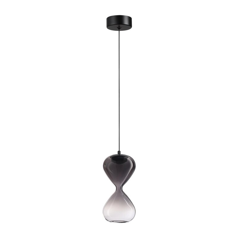 5092/4LA PENDANT ODL25 357 черный/дымчатый градиент/прозрачн./металл/стекло Подвес LED 4W 4000K 388Лм GLESSI 5