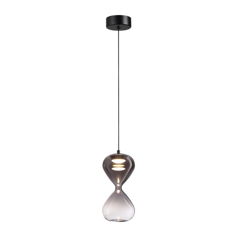 5092/4LA PENDANT ODL25 357 черный/дымчатый градиент/прозрачн./металл/стекло Подвес LED 4W 4000K 388Лм GLESSI