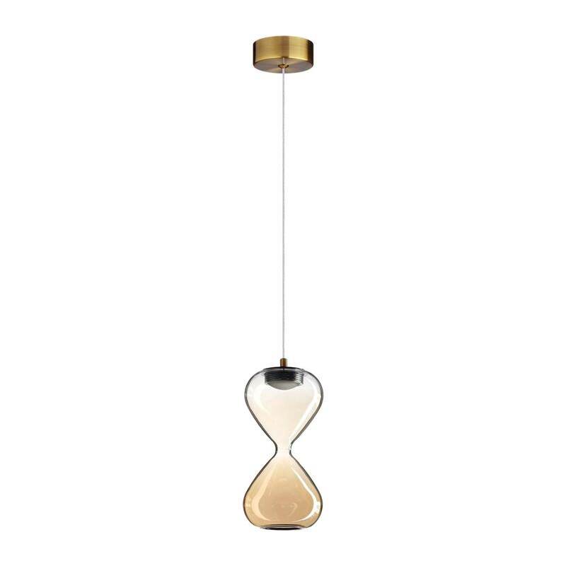5093/4L PENDANT ODL25 357 античн.бронза/прозрачн./янтарный градиент/металл/стекло Подвес LED 4W 4000K 388Лм GLESSI 5