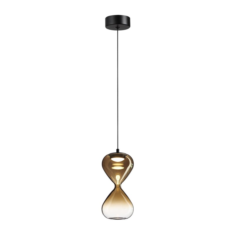 5094/4LA PENDANT ODL25 357 черный/золотой градиент/прозрачн./металл/стекло Подвес LED 4W 4000K 388Лм GLESSI