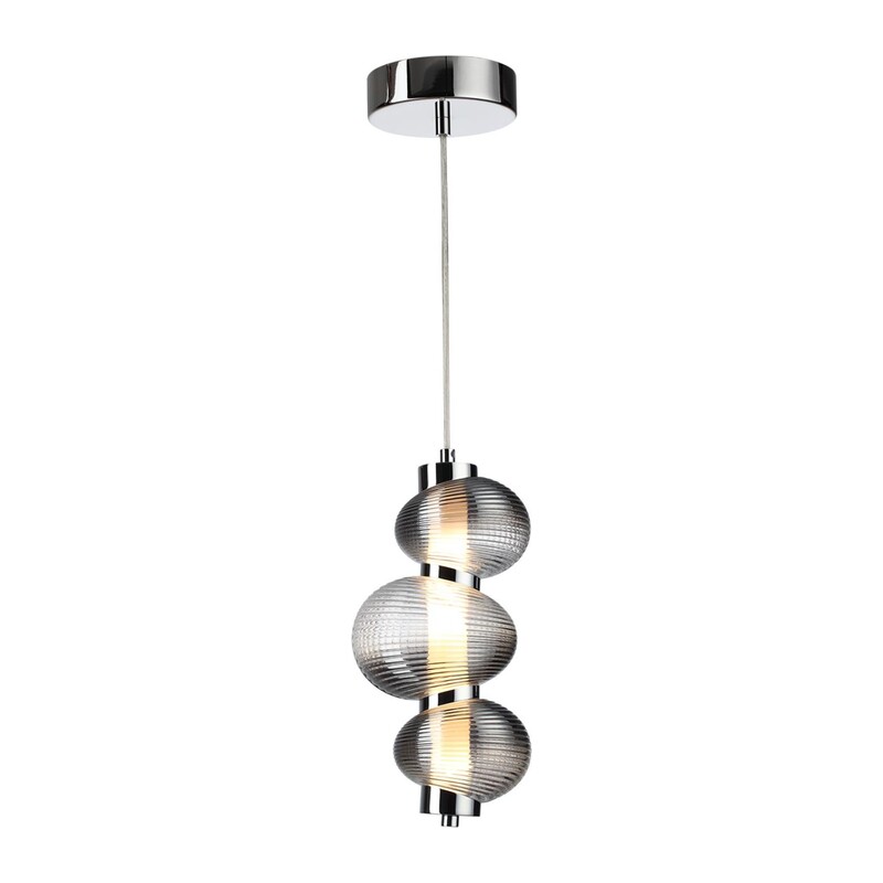 5096/12L L-VISION ODL25 361 хром/дымчатый градиент/металл/стекло Подвес LED 12W 4000K 1492Лм BRUCO