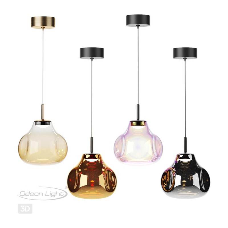 5097/4L PENDANT ODL25 363 античн.бронза/янтарный/металл/стекло Подвес LED 4W 4000K 388Лм VASO 2
