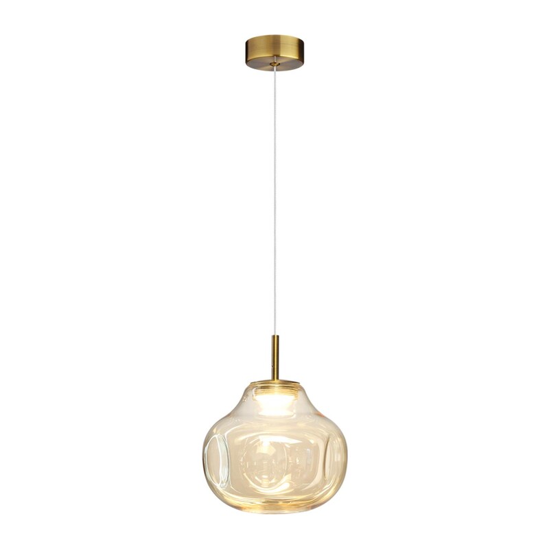 5097/4L PENDANT ODL25 363 античн.бронза/янтарный/металл/стекло Подвес LED 4W 4000K 388Лм VASO