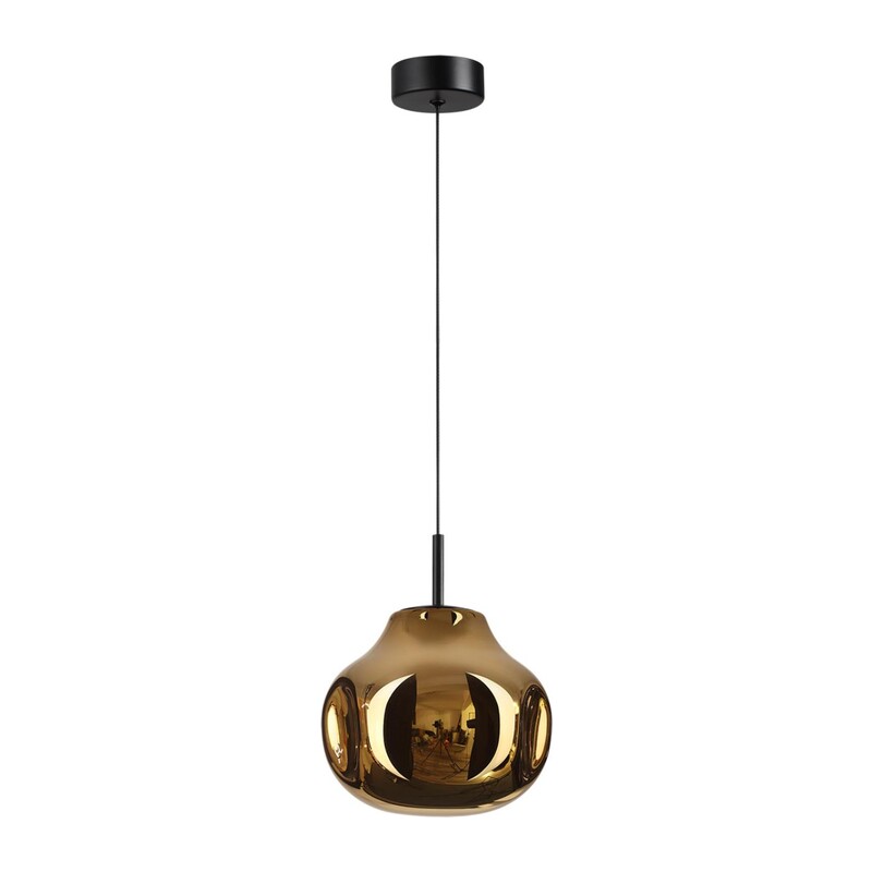 5097/4LA PENDANT ODL25 363 черный/золотой/металл/стекло Подвес LED 4W 4000K 388Лм VASO 5