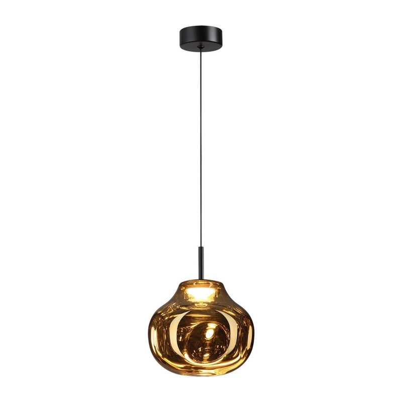 5097/4LA PENDANT ODL25 363 черный/золотой/металл/стекло Подвес LED 4W 4000K 388Лм VASO