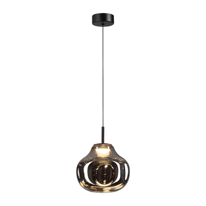 5097/4LC PENDANT ODL25 363 черный/дымчатый/металл/стекло Подвес LED 4W 4000K 388Лм VASO