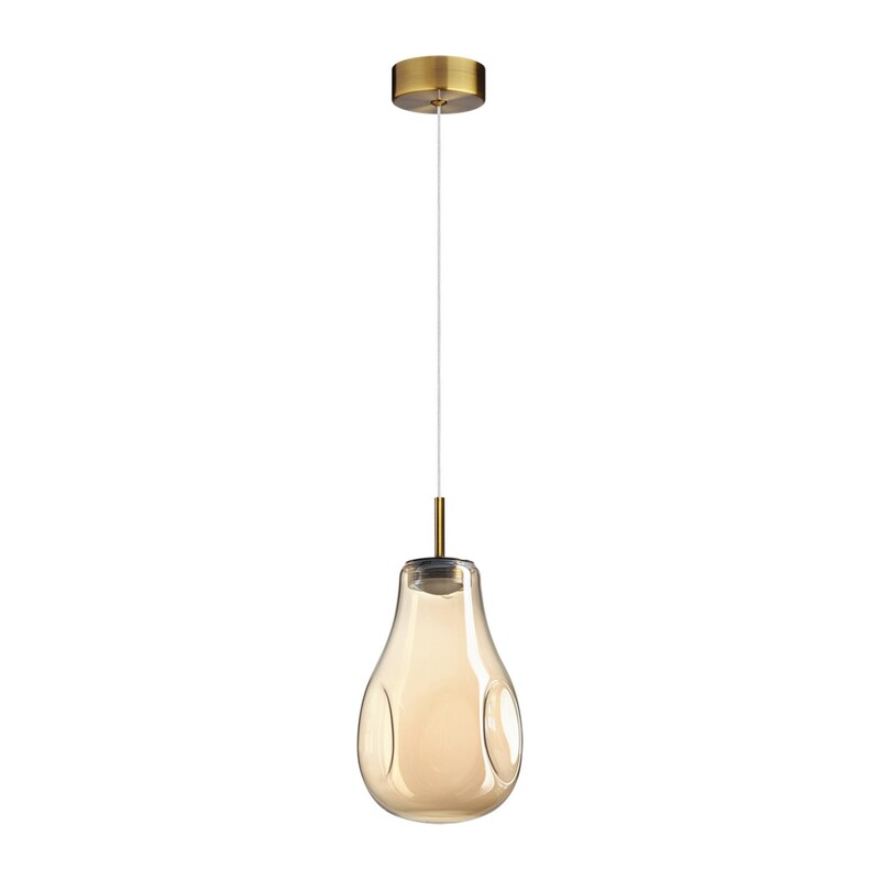 5098/4L PENDANT ODL25 365 античн.бронза/янтарный/металл/стекло Подвес LED 4W 4000K 388Лм NAVE 5