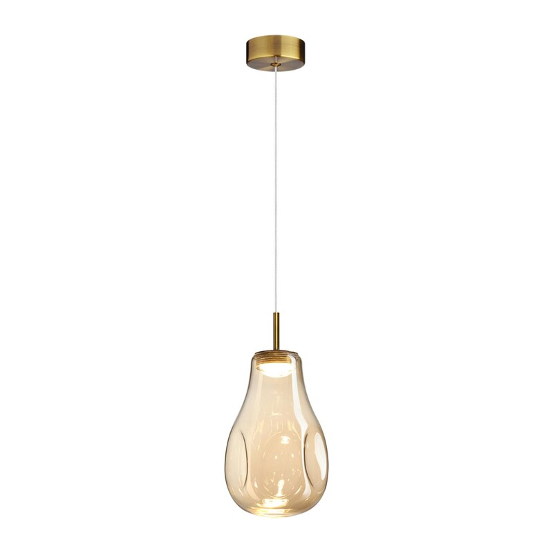 5098/4L PENDANT ODL25 365 античн.бронза/янтарный/металл/стекло Подвес LED 4W 4000K 388Лм NAVE