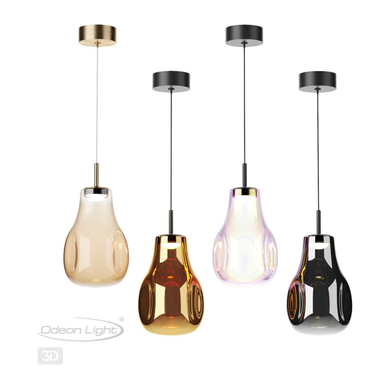 5098/4LA PENDANT ODL25 365 черный/золотой/металл/стекло Подвес LED 4W 4000K 388Лм NAVE 2