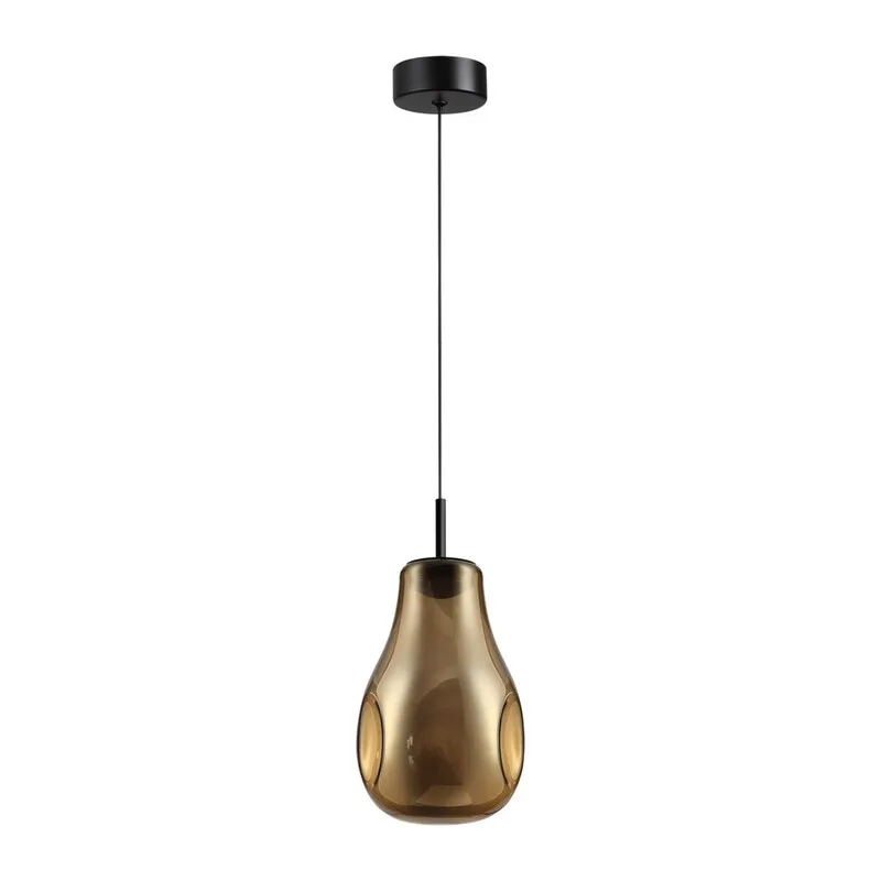 5098/4LA PENDANT ODL25 365 черный/золотой/металл/стекло Подвес LED 4W 4000K 388Лм NAVE