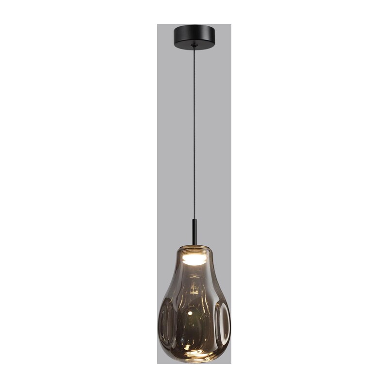 5098/4LC PENDANT ODL25 365 черный/дымчатый/металл/стекло Подвес LED 4W 4000K 388Лм NAVE 4