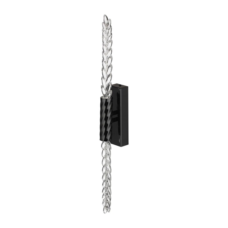 5459/5WL L-VISION ODL_EX26 041 черный глянцевый/прозрачн./металл/стекло Настенный светильник LED 5W (2*2.5W) 3000K 207Лм KOLOS 4