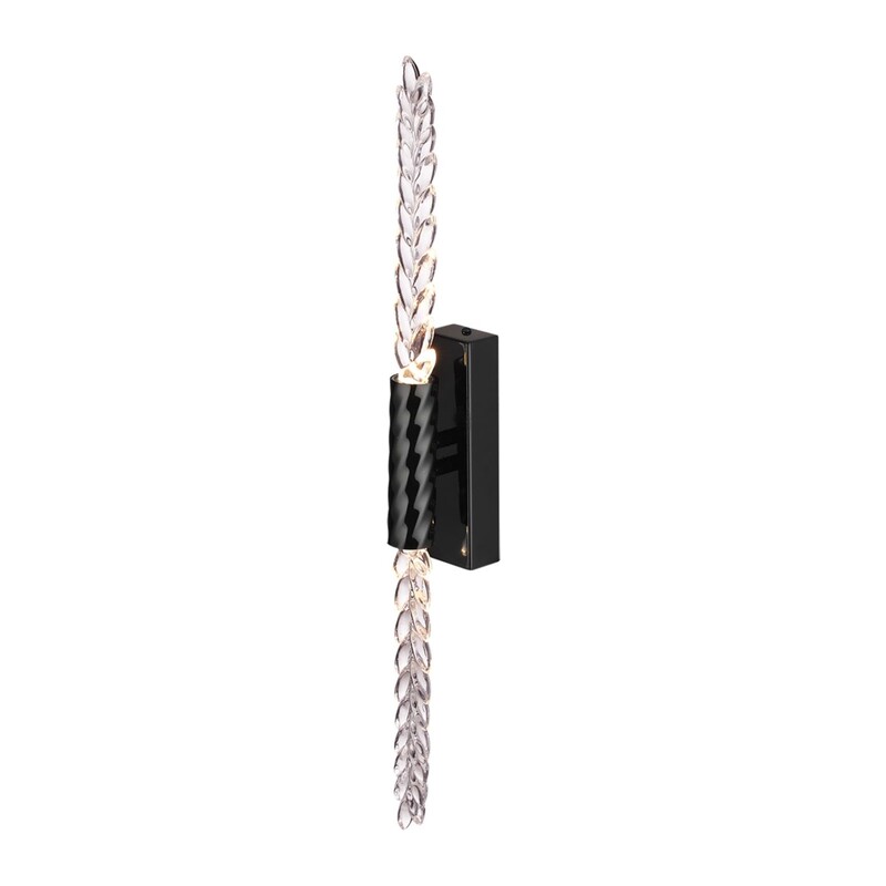 5459/5WL L-VISION ODL_EX26 041 черный глянцевый/прозрачн./металл/стекло Настенный светильник LED 5W (2*2.5W) 3000K 207Лм KOLOS