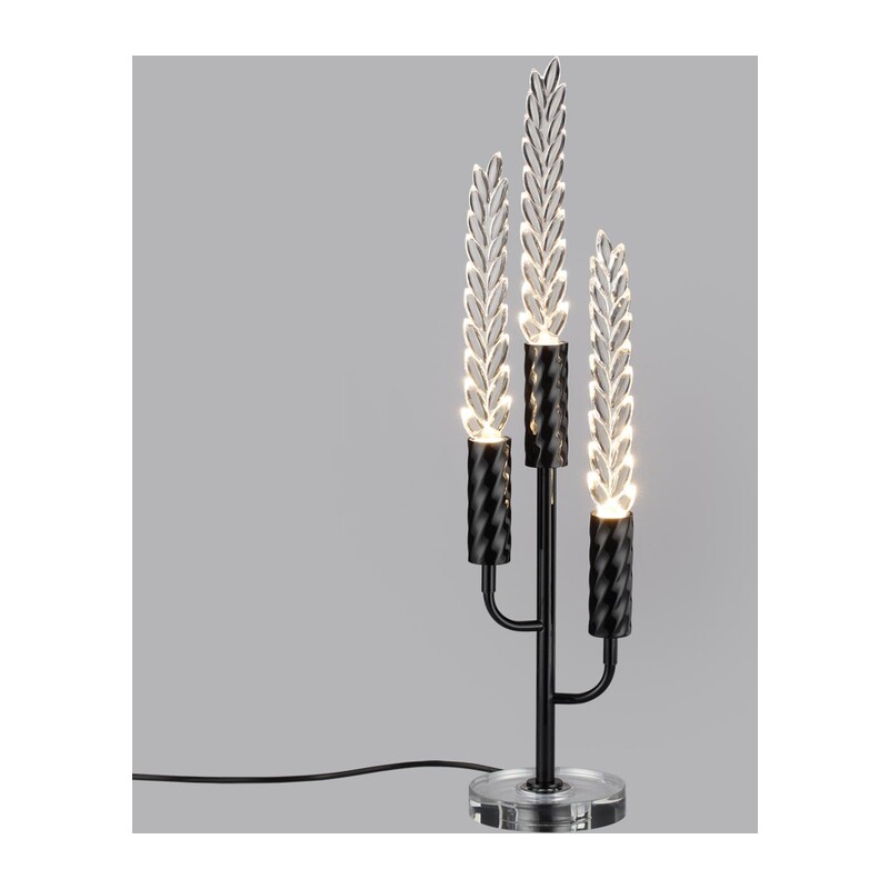 5459/9TL L-VISION ODL_EX26 041 черный глянцевый/прозрачн./металл/стекло/хрустальное стекло Настольная лампа LED 9W (3*3W) 3000K 460Лм KOLOS 3