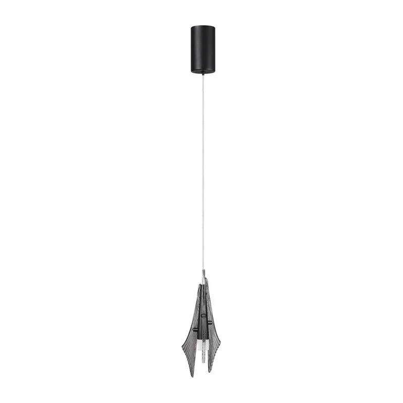 5442/6L L-VISION ODL_EX26 059 черный/дымчатый/металл/стекло/акрил Подвес LED 6W 3000K 633Лм AFALINA