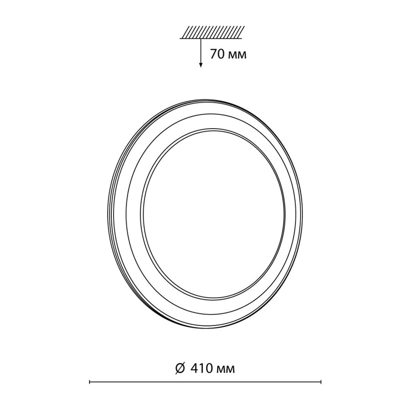 7617/DLN PALE SN 151 Светильник пластик/белый LED 48Вт 3000/4000/6000K D410 IP43 CCT SETTA 2
