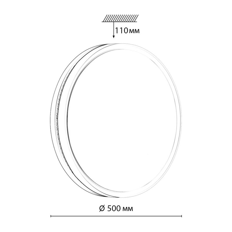 7670/ELN COLOR SN 152 Светильник пластик/белый/серый LED 76Вт 3000/4000/6000К D500 IP43 CCT NOHAVA GREY 2