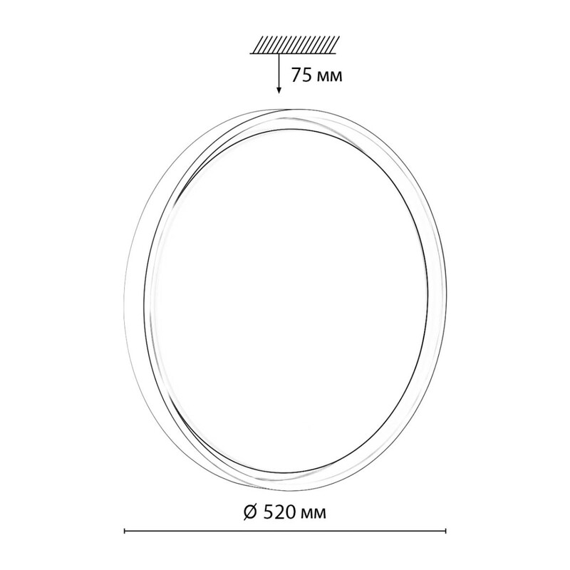 7645/ELN COLOR SN 158 Светильник пластик/белый/оранжевый LED 76Вт 3000/4000/6000К D520 IP43 CCT KISIL 2