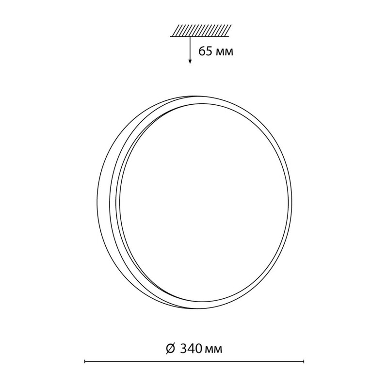 7607/CLN PALE SN 170 Светильник пластик/белый/бежеый под дерево LED 36Вт 4000К D340 IP43 LOSTA 2