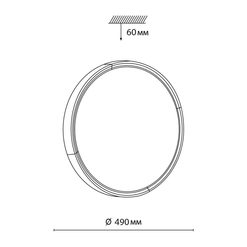 7629/ELN PALE SN 184 Светильник пластик/черный/золотистый LED 76Вт 3000/4000/6000K D490 IP43 CCT VELIO 2