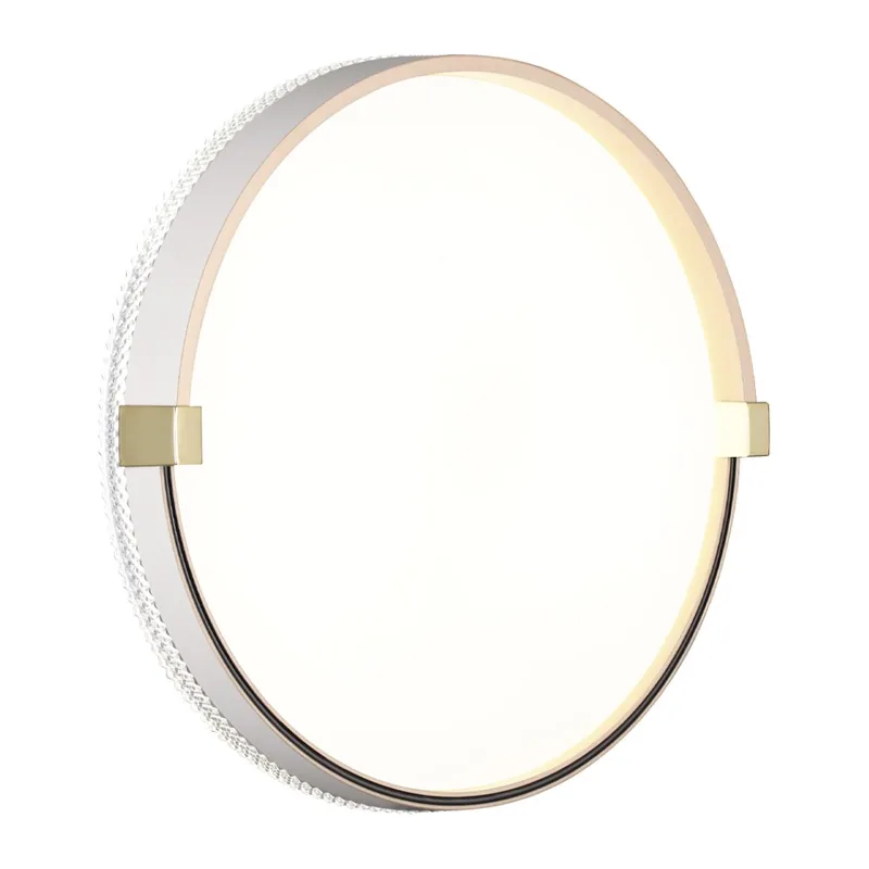 7646/CLN PALE SN 189 Светильник пластик/белый/золотой LED 36Вт 4000К D340 IP43 OLIDI WHITE