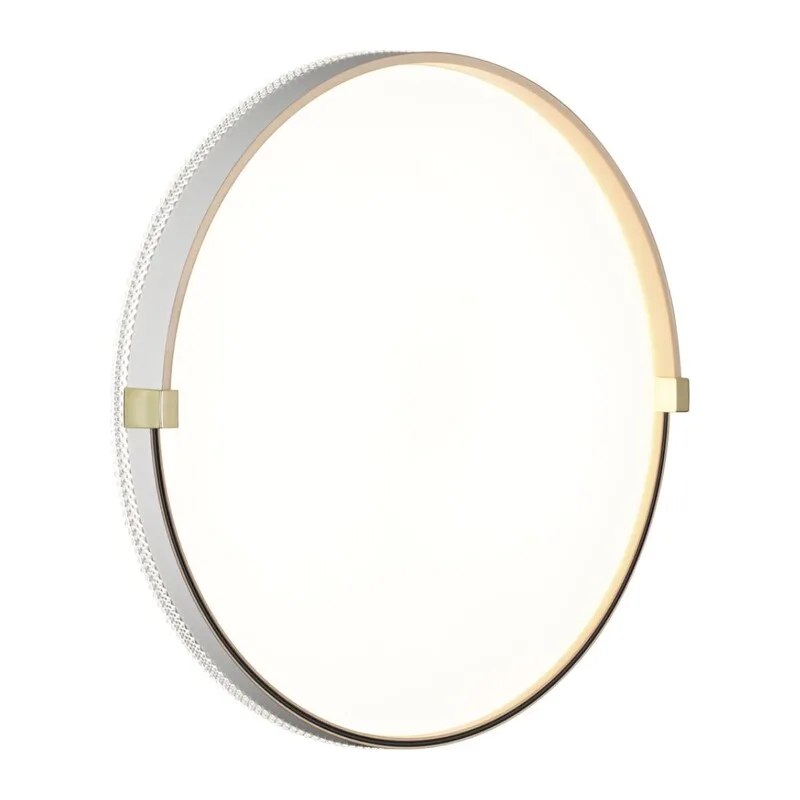 7646/DLN PALE SN 189 Светильник пластик/белый/золотой LED 48Вт 3000/4000/6000К D390 IP43 CCT OLIDI WHITE 2