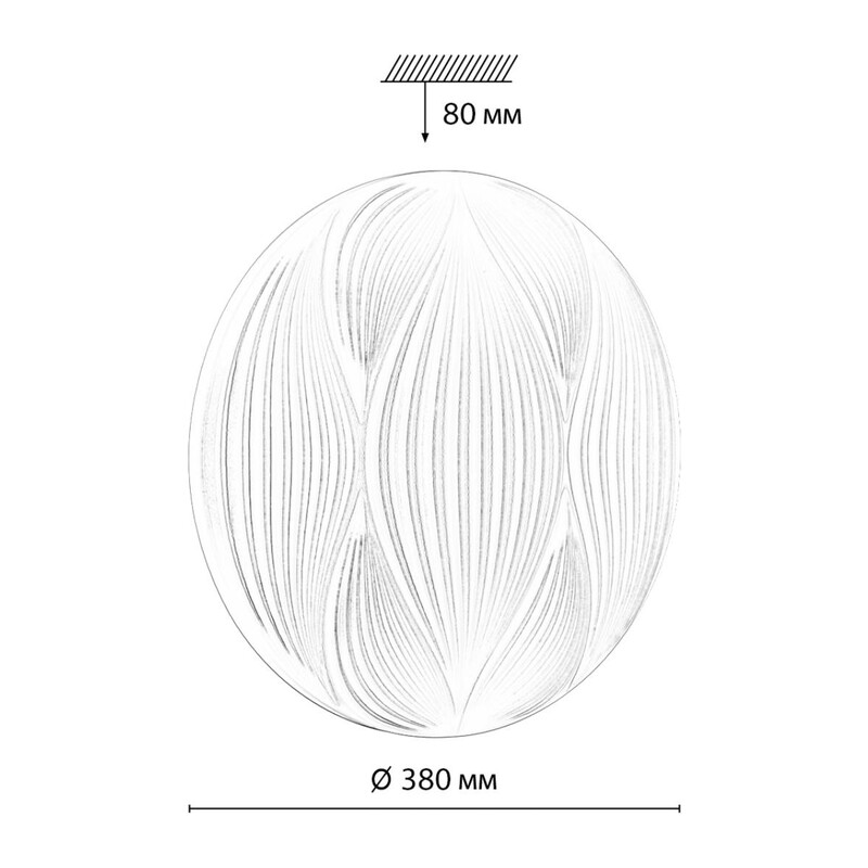 7686/DLN PALE SN 204 Светильник пластик/белый LED 48Вт 3000/4000/6000К D380 IP43 CCT HIMAR 2
