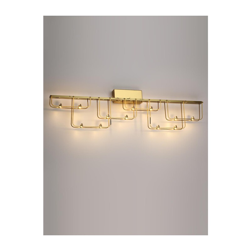7060/12WL HIGHTECH ODL26 287 Настенный светильник нерж/сталь золото IP20 LED 12W 1080Лм 3000K 220V ZAHA