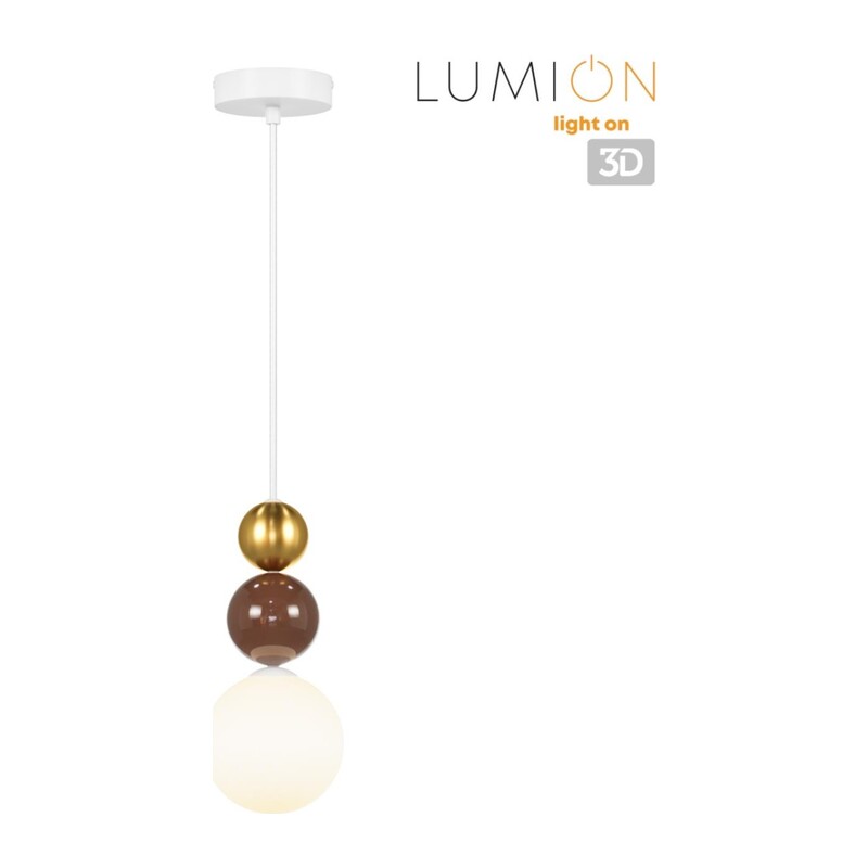 8257/1 SUSPENTIONI LN26 000 золото/коричнеый/белый, металл/стекло Подвес G9 1*20W 220V BONBONES 2