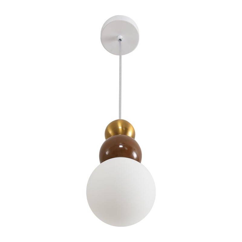 8257/1 SUSPENTIONI LN26 000 золото/коричнеый/белый, металл/стекло Подвес G9 1*20W 220V BONBONES 4