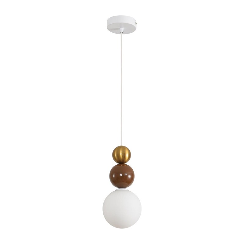 8257/1 SUSPENTIONI LN26 000 золото/коричнеый/белый, металл/стекло Подвес G9 1*20W 220V BONBONES 5
