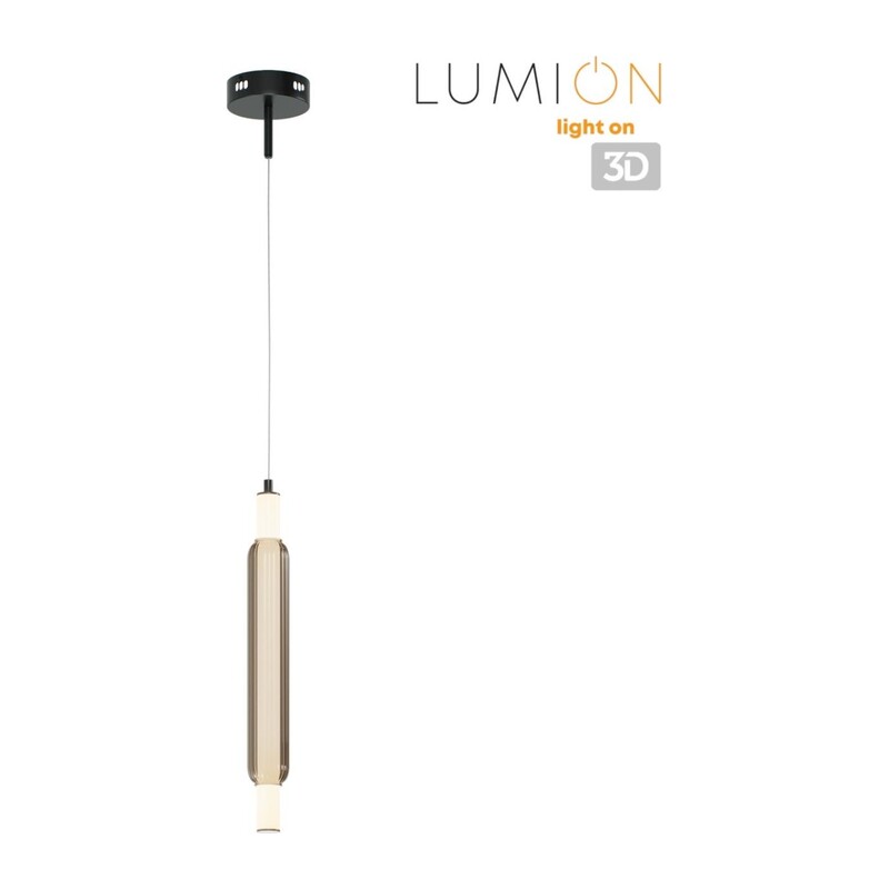 6556/15WCL LEDIO LN26 280 черный/дымчатый, металл/акрил/стекло Бра/подвес LED 15W 4000К 220V TRENDY 2