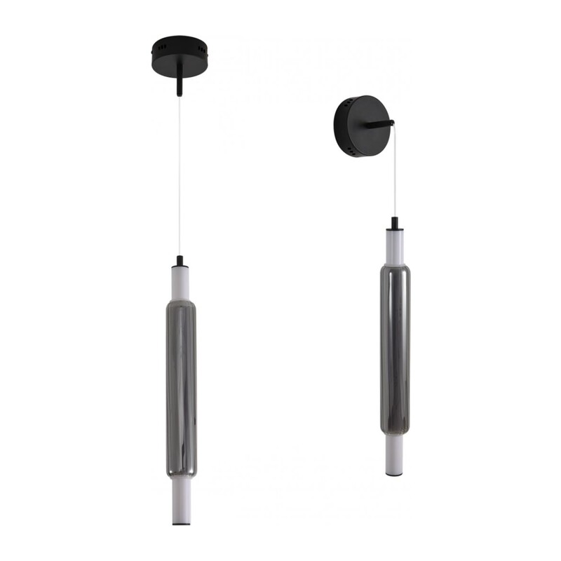 6556/15WCL LEDIO LN26 280 черный/дымчатый, металл/акрил/стекло Бра/подвес LED 15W 4000К 220V TRENDY 5