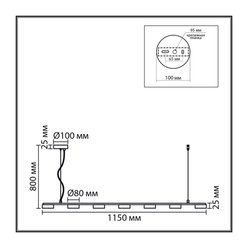 8265/7 COMFI LN26 234 металл, белый Светильник подвесной GX53 LED 7*7W 220V TORINA 3