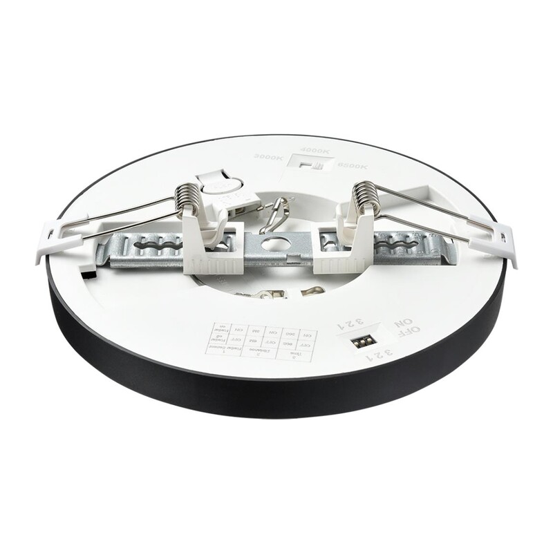 7788/12L MITRA LED SN 537 Светильник пластик/белый/черный LED 12Вт 3000/4000/6500К D170 IP44 CCT/датчик движения NEBULA BLACK 3