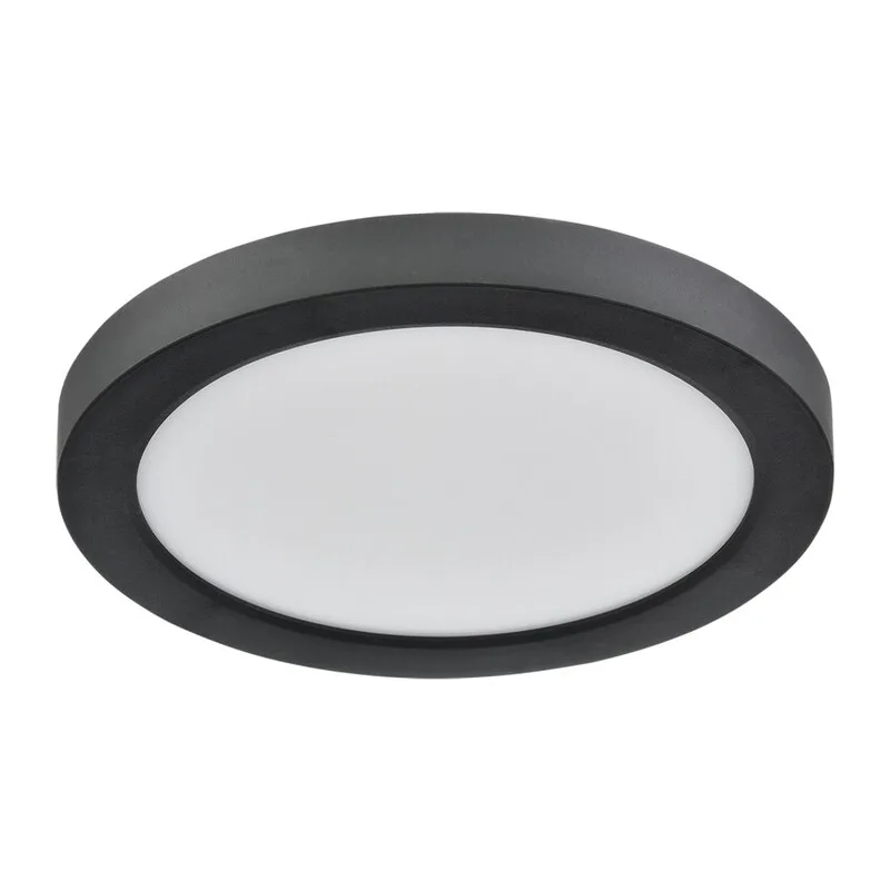 7788/12L MITRA LED SN 537 Светильник пластик/белый/черный LED 12Вт 3000/4000/6500К D170 IP44 CCT/датчик движения NEBULA BLACK