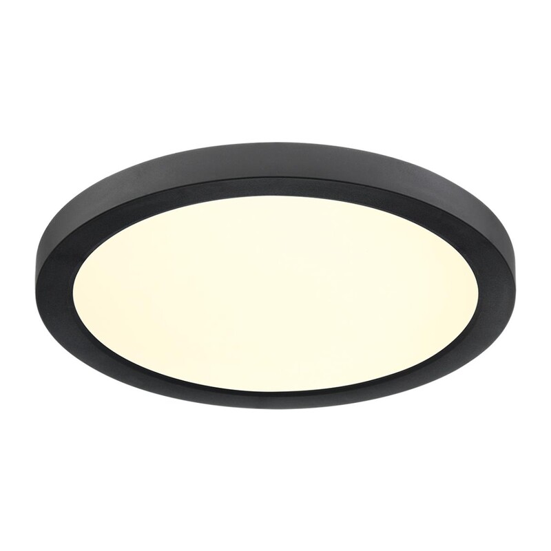 7788/18L MITRA LED SN 537 Светильник пластик/белый/черный LED 18Вт 3000/4000/6500К D225 IP44 CCT/датчик движения NEBULA BLACK 5