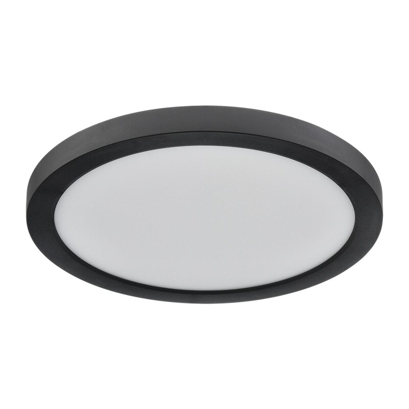 7788/18L MITRA LED SN 537 Светильник пластик/белый/черный LED 18Вт 3000/4000/6500К D225 IP44 CCT/датчик движения NEBULA BLACK