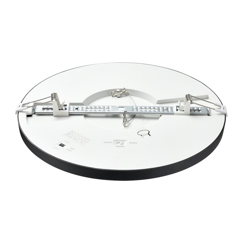 7788/24L MITRA LED SN 537 Светильник пластик/белый/черный LED 24Вт 3000/4000/6500К D300 IP44 CCT/датчик движения NEBULA BLACK 3