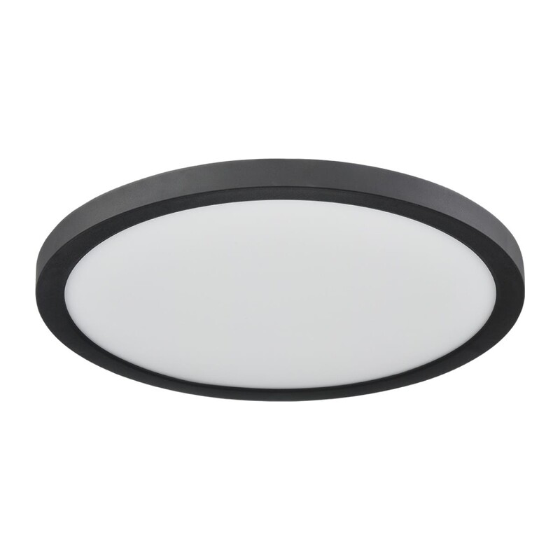 7788/24L MITRA LED SN 537 Светильник пластик/белый/черный LED 24Вт 3000/4000/6500К D300 IP44 CCT/датчик движения NEBULA BLACK