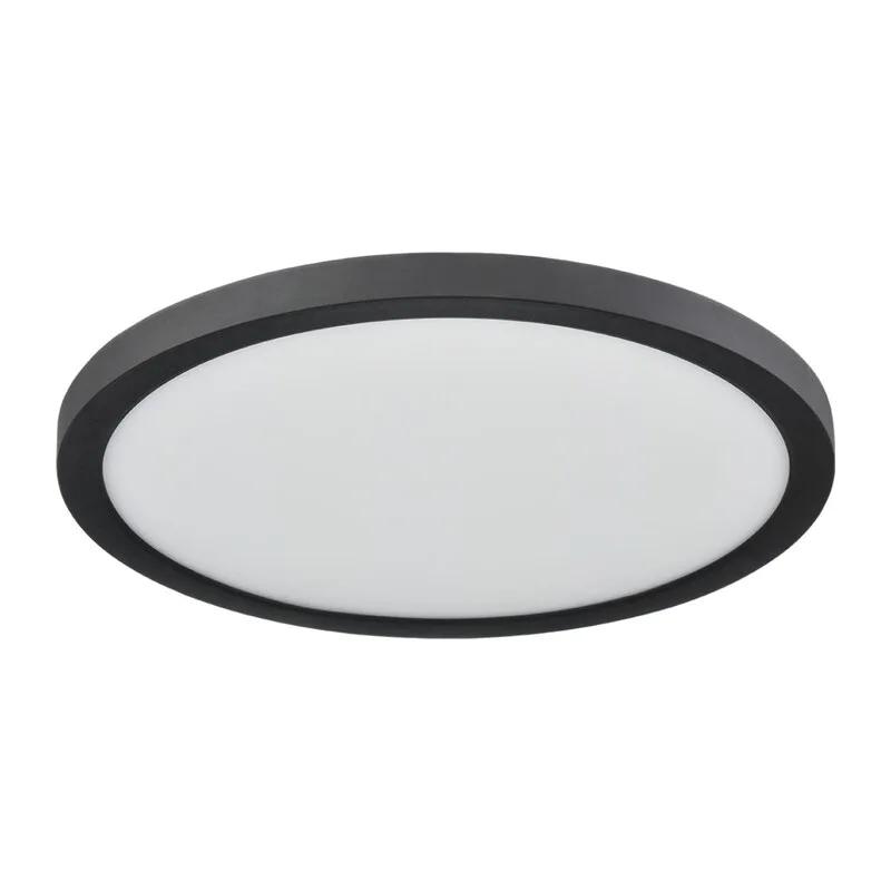 7788/24L MITRA LED SN 537 Светильник пластик/белый/черный LED 24Вт 3000/4000/6500К D300 IP44 CCT/датчик движения NEBULA BLACK