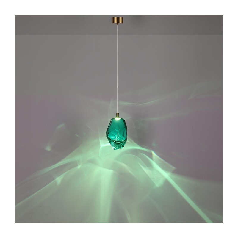 7110/4LA L-VISION ODL25 Подвесной светильник бронзовый/бирюз. стекло/металл IP20 LED 4W 300Лм 3000K 200° 220V GEMME 4