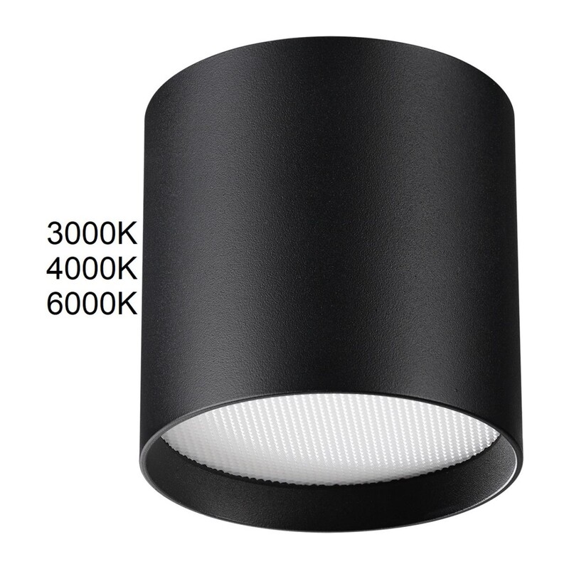 7129/8CL HIGHTECH ODL26 325 Потолочный светильник черный/металл IP20 LED 8W 480Лм 3000K/4000K/6000K 120° 220-240V OBEN 3