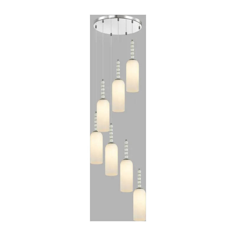 8270/7A NEOCLASSI LN26 154 хром/белый, металл/стекло Люстра каскадная Е14 7*40W 220V TRACY 4